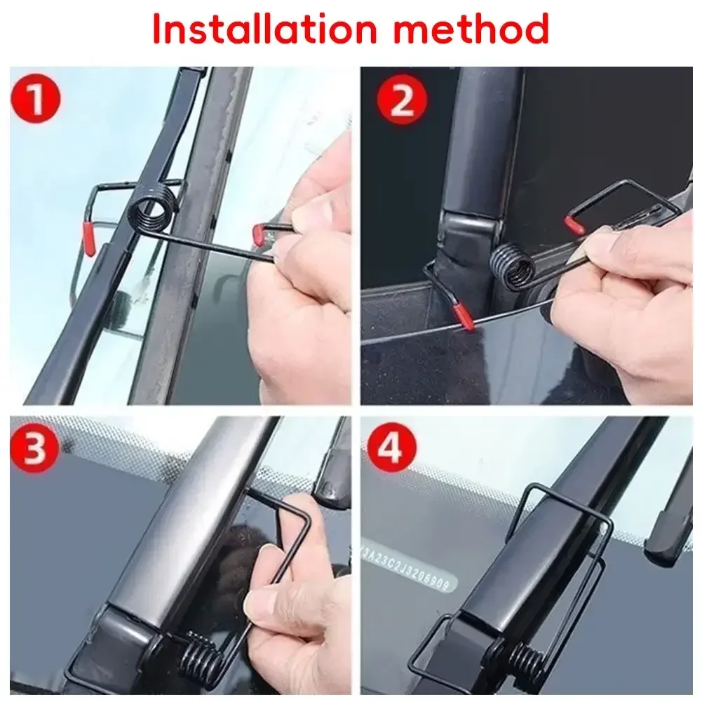 1-3Pcs Universal Car Wiper Booster Spring Intelligent Windshield Wiper Arms Alloy Rubber Wipers Spring Auto Replaceable Parts