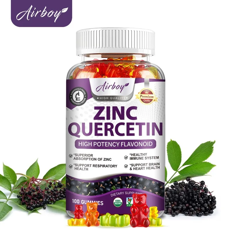 Zinc Quercetin Gummies - Support Cellular & Overall Health,Antioxidant,Promotes Blood Circulation,Supports Cardiovascular Health