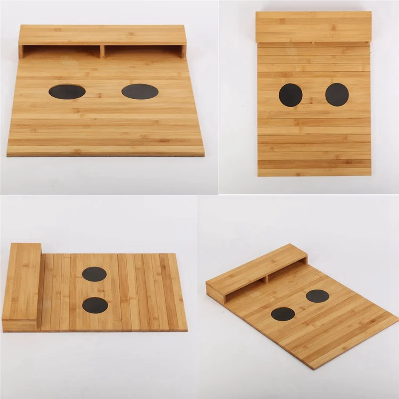 ABRB-โซฟาถ้วยผู้ถือไม้มัลติฟังก์ชั่ทีวีรีโมทคอนโทรลเฟอร์นิเจอร์กระเป๋า Multi พับโซฟาถาด