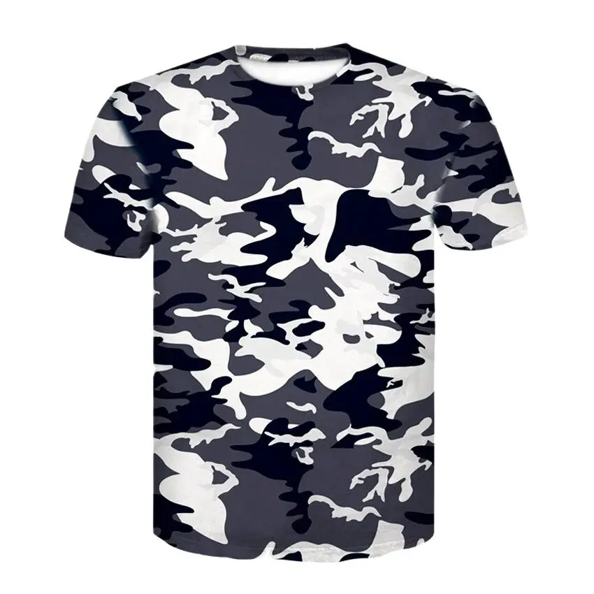 Marine Corps Field Camo Summer Vintage 3D Printed Men\'s Outdoor Sports Simple Tough Guy Style Round Neck Short Sleeve T-shirts