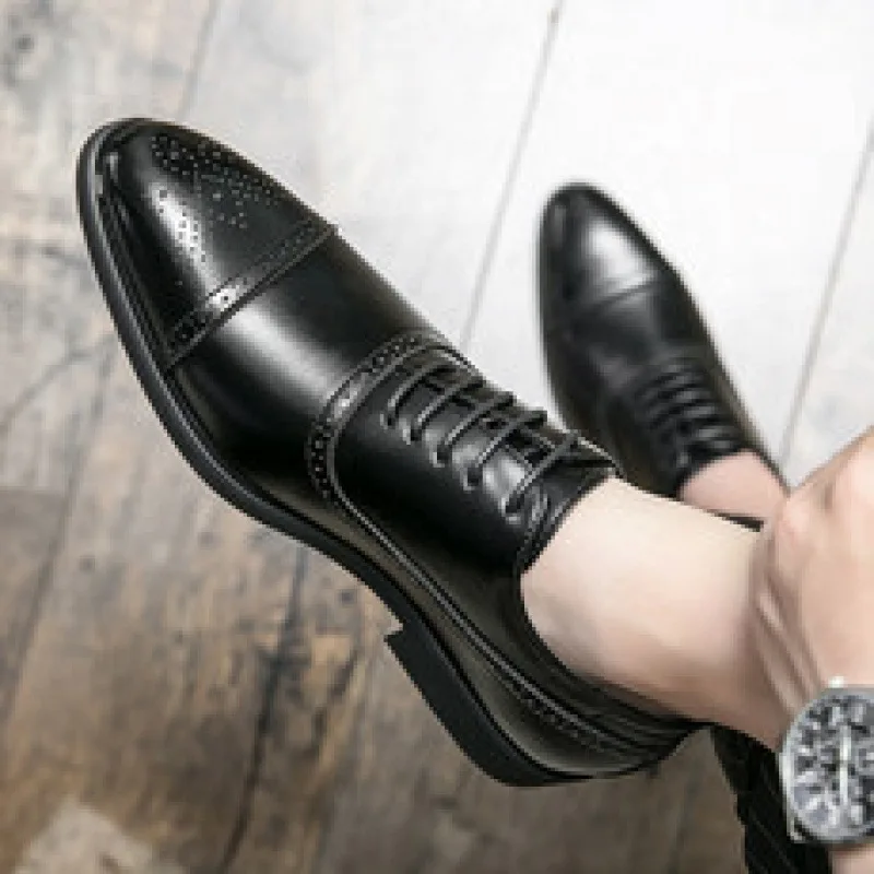 Men's cross-border business leather shoes British Derby dress party dress luxury leather shoes