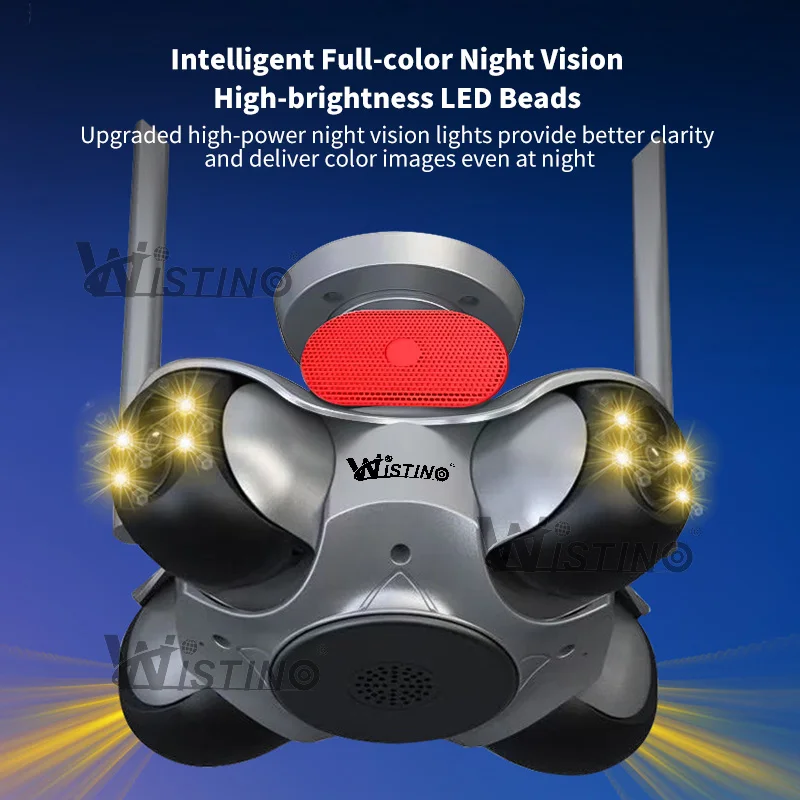 Wistino nuevas llegadas 8K Cmos Sensor cámara de red FFvideo App Control 4 PTZ detección de movimiento alarma de sonido cámara Wifi