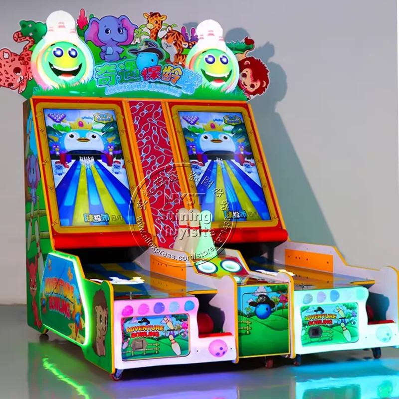 Game Hall Video Bowling Machine Children Rolling Ball Indoor Sports Amusement Equipment Redemption Coin Operated Arcade Machines