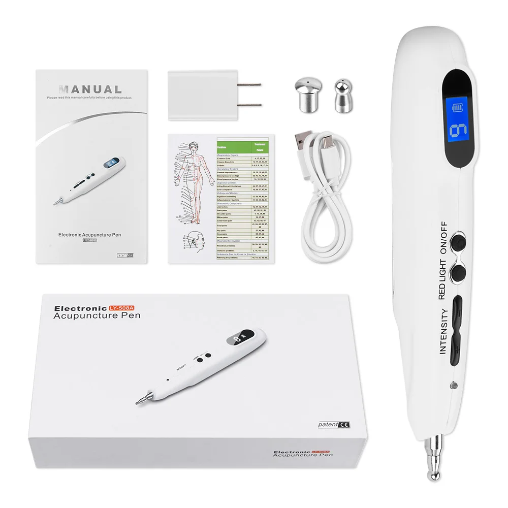 

Electric Acupuncture Meridian Pen Electronic Acupuncture Pen Point Detector Acupressure Massage Pain Therapy Face Care Health