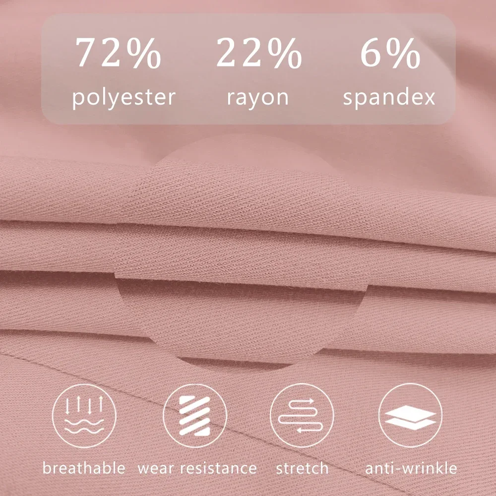 Hospital Doctor Scrubs Set Pockets Medical Surgical Overalls Operating Room Workwear Clinical Nurse Gown Lab Pharmacy Workwear