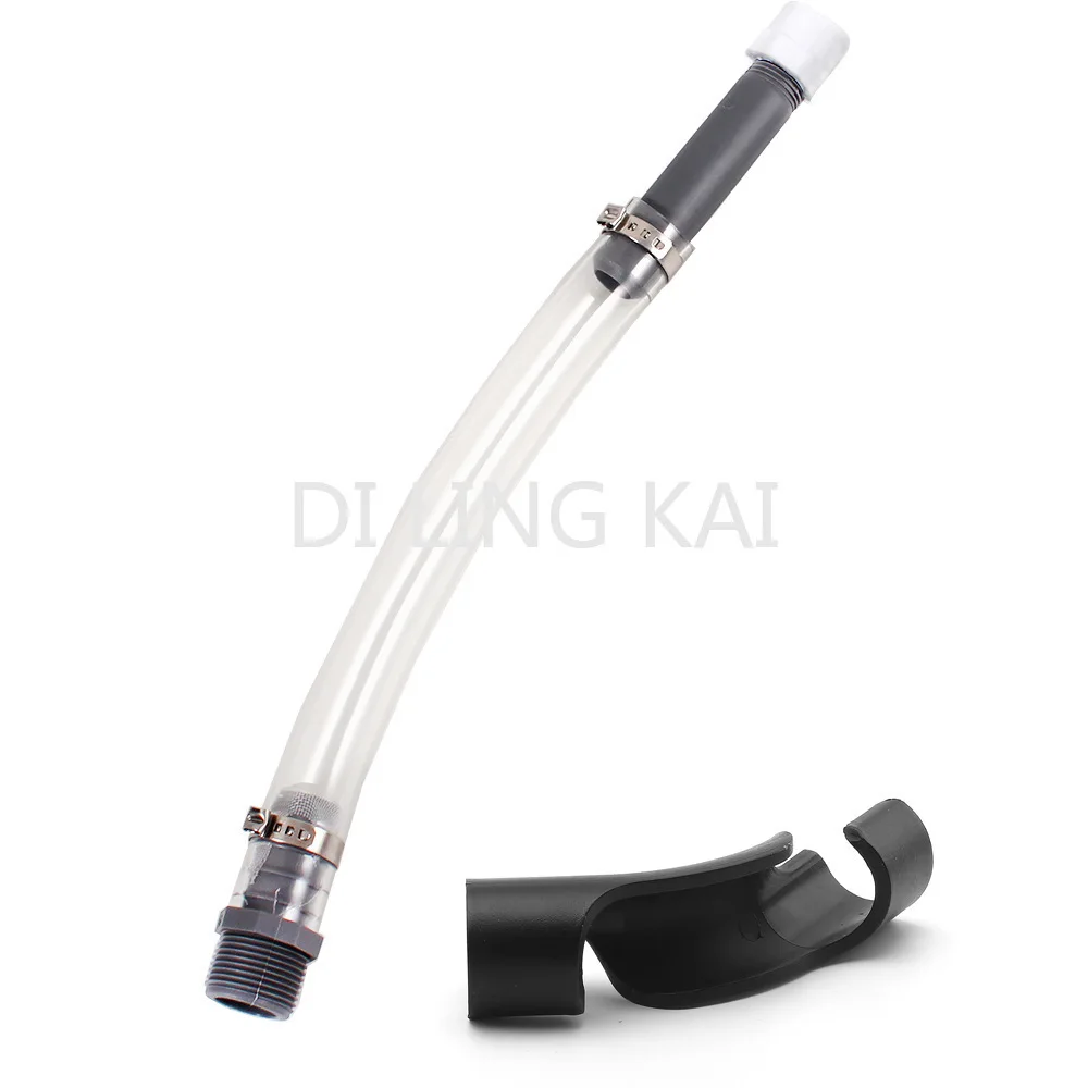 Car Modified Clamp Oil Pipe Elbow Retainer Racing Fuel Filling Hose Auto Spare Parts ABS+Rubber Material Oil Tube