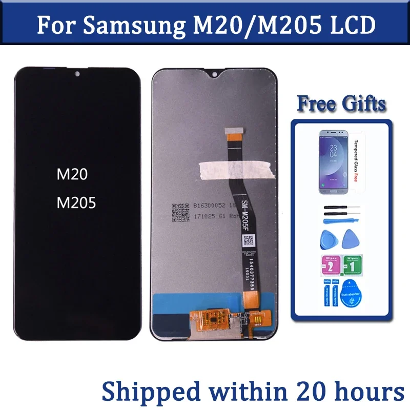 

Для Samsung M20 M205 M205F SM-M205F/DS ЖК-дисплей с сенсорным экраном дигитайзер в сборе