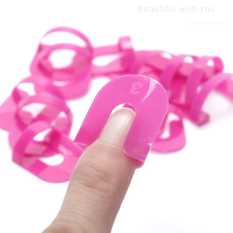 26 teile/satz 10 Größen G Kurve Form Lack Schild Finger Abdeckung Nagel Schutz Französisch Nagellack Mit Farbverlauf Drucke Auf Den rand