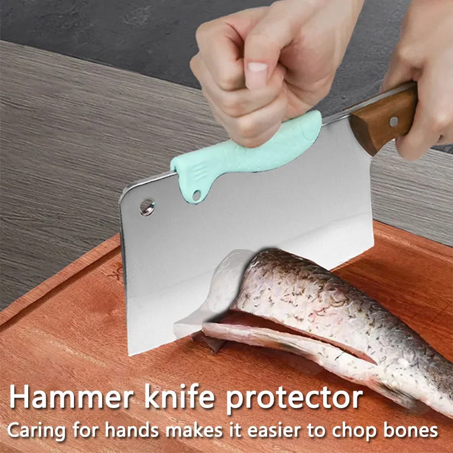 1piece， kitchen knife back protective cover, bone chopping knife back handguard, kitchen knife handguard, hammer knife protector