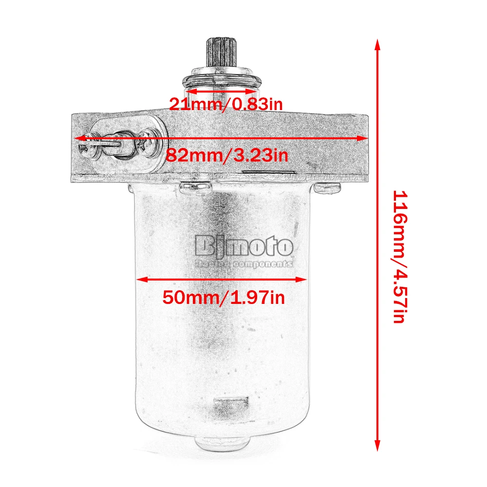 Motorrad-Starter für Honda NHX110 Lead 2008, Elite 2010, NSC110 Vision 110 2012-2016, Beat Vario, CRF110F 2013-2018, Anlassermotor – Detail 2