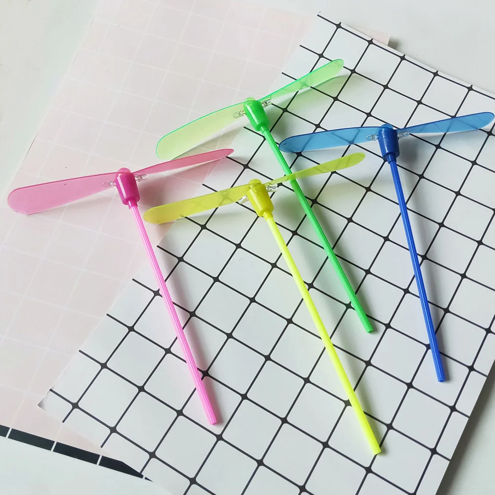 

20pcs Glowing Bamboo Dragonfly Led Flying For Kids Parent-Child Interaction Light Up Fidget Outdoor Game Random Color