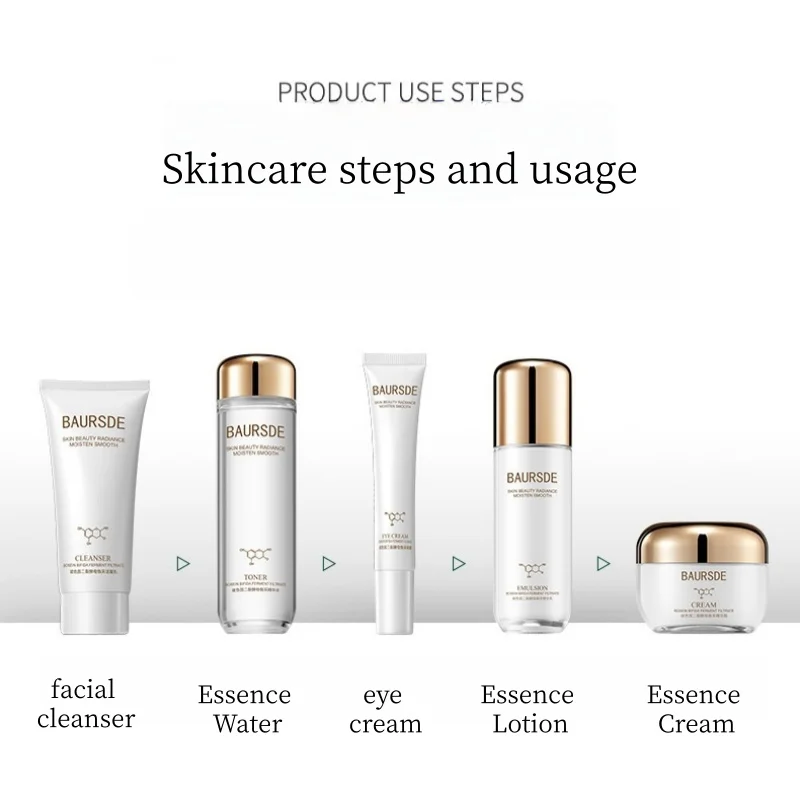 Bosein Retinol Skincare Five-Piece Set, Including Cleansing Balm, Essence Water, Eye Cream, Essence Lotion, and Essence Cream, Contains Skin-Friendly Ingredients Such as Bosein, Niacinamide, Centella Asiatica Extract, with a Soft and Refreshing Texture, Leaving Skin Hydrated and Radiant, Making It a Perfect Skincare Gift Set, Recommended for Gifting, in an Exquisite Gift Box, for Daily Skincare