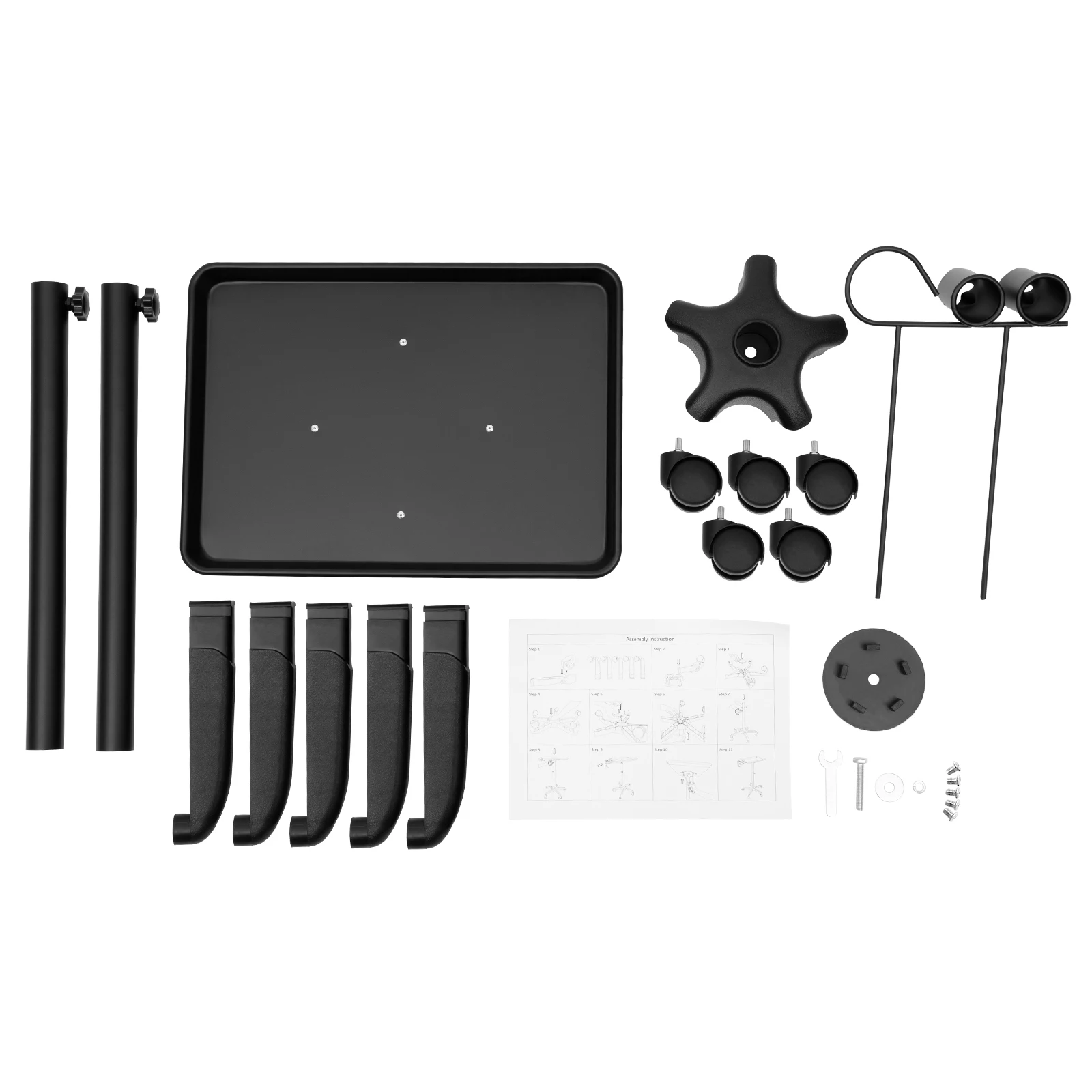 عربة صالون متنقلة بعجلات عالمية قابلة للتعديل، حامل أدوات، تحميل 13.23 رطل، مثالية لاستخدام تصفيف الشعر في صالونات التجميل #3