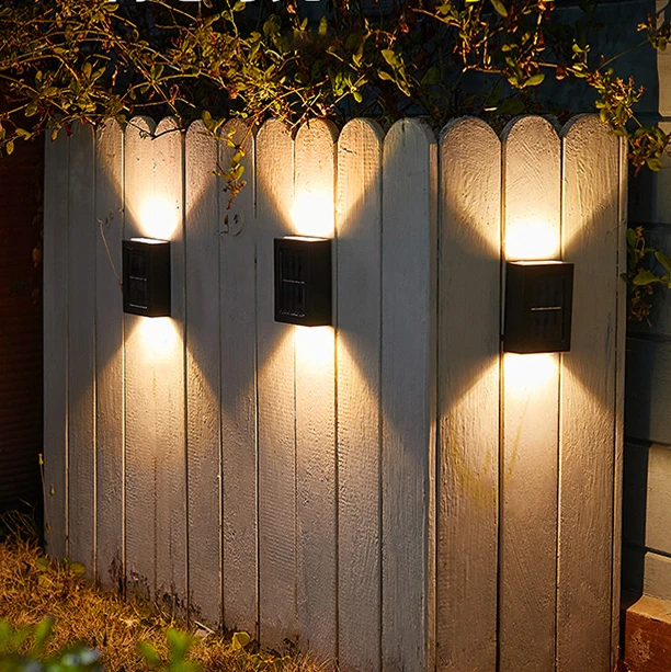 

Solar Fence Lights Deck LightsWaterproof Automatic Decorative Outdoor Solar Wall Lights for Deck Patio Stairs Yard