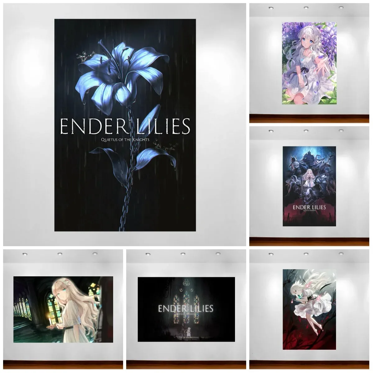 ENDER LILIES Quietus of The Knights Video Game Poster Anime Posters Canvas Painting Bedroom Wall Decor Home Decoration Painting