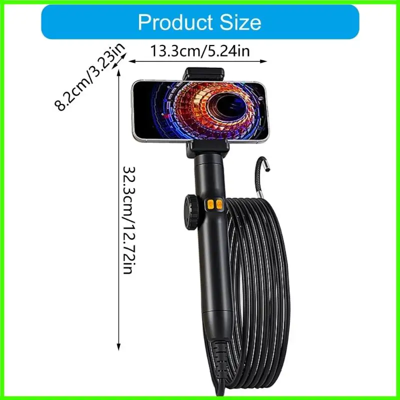 كاميرا فحص المنظار النهائي 6 مم 6 LEDS مرنة من منظار الأفعى كاميرا مقاومة للماء كاميرا Borescope
