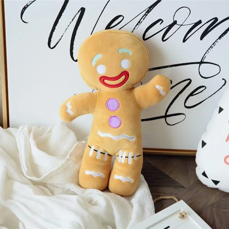 Gingerbread Man Plush Toy Biscuit Peluche Stuffed Cookie Soft Doll Room Decoration Birthday Gifts Christmas Tree Pendant Gifts