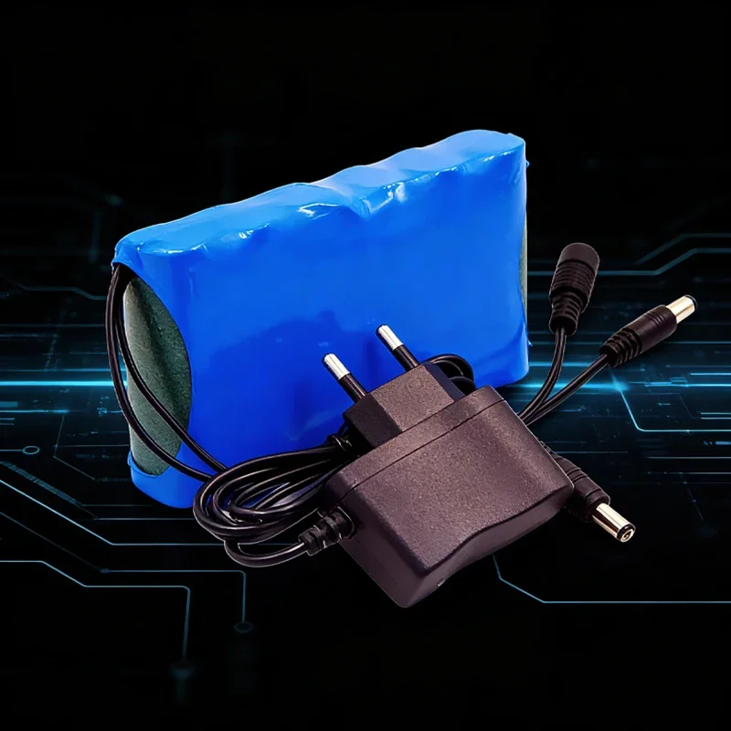 Hochleistungs-Li-Ionen-Akkupack 12V 30Ah 3s2p mit Ladegerät, wiederaufladbar 12,6V DC für CCTV-Kamera, LED-Licht,