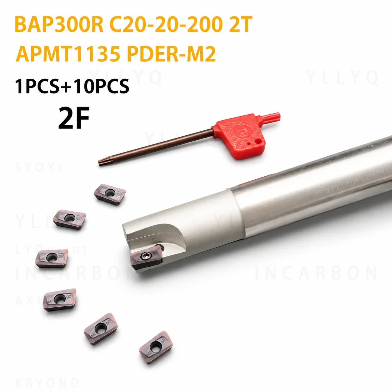 BAP300R 120-250mm Indexable Milling Cutter 1T 2T 3T Tool Holder with 10PCS APMT1135 Carbide Inserts CNC Lathe Parts