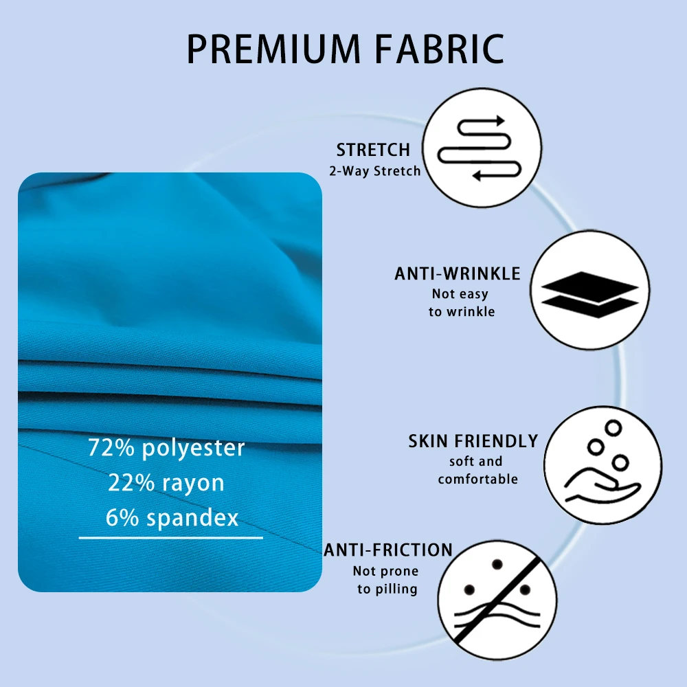 Sala de operação topo + calças manga longa uniforme médico feminino salão de beleza trabalho wear médico enfermeira esfrega conjunto bolsos de enfermagem roupas