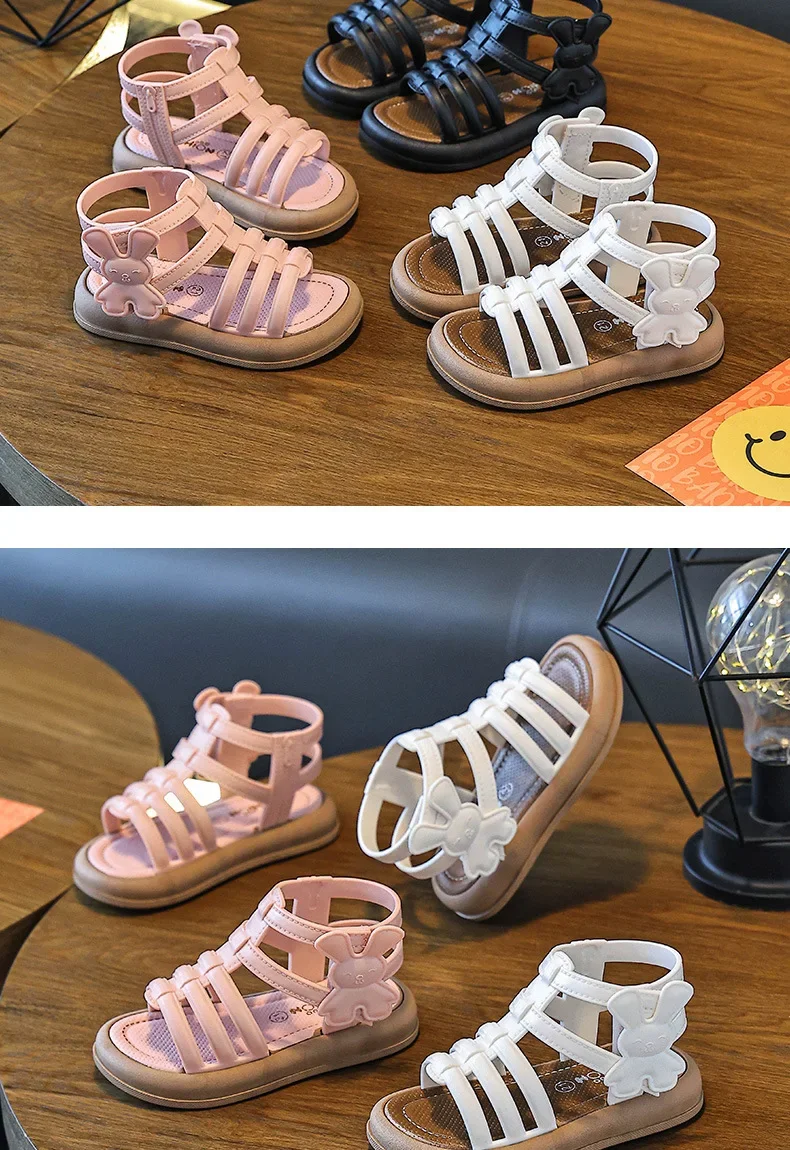 1-10 Jahre Mädchen-Sandalen Sommer Neue Coole Modische Prinzessinnen-Schuhe für Schülerinnen Flache Sandalen Freizeitschuhe – Detail 16