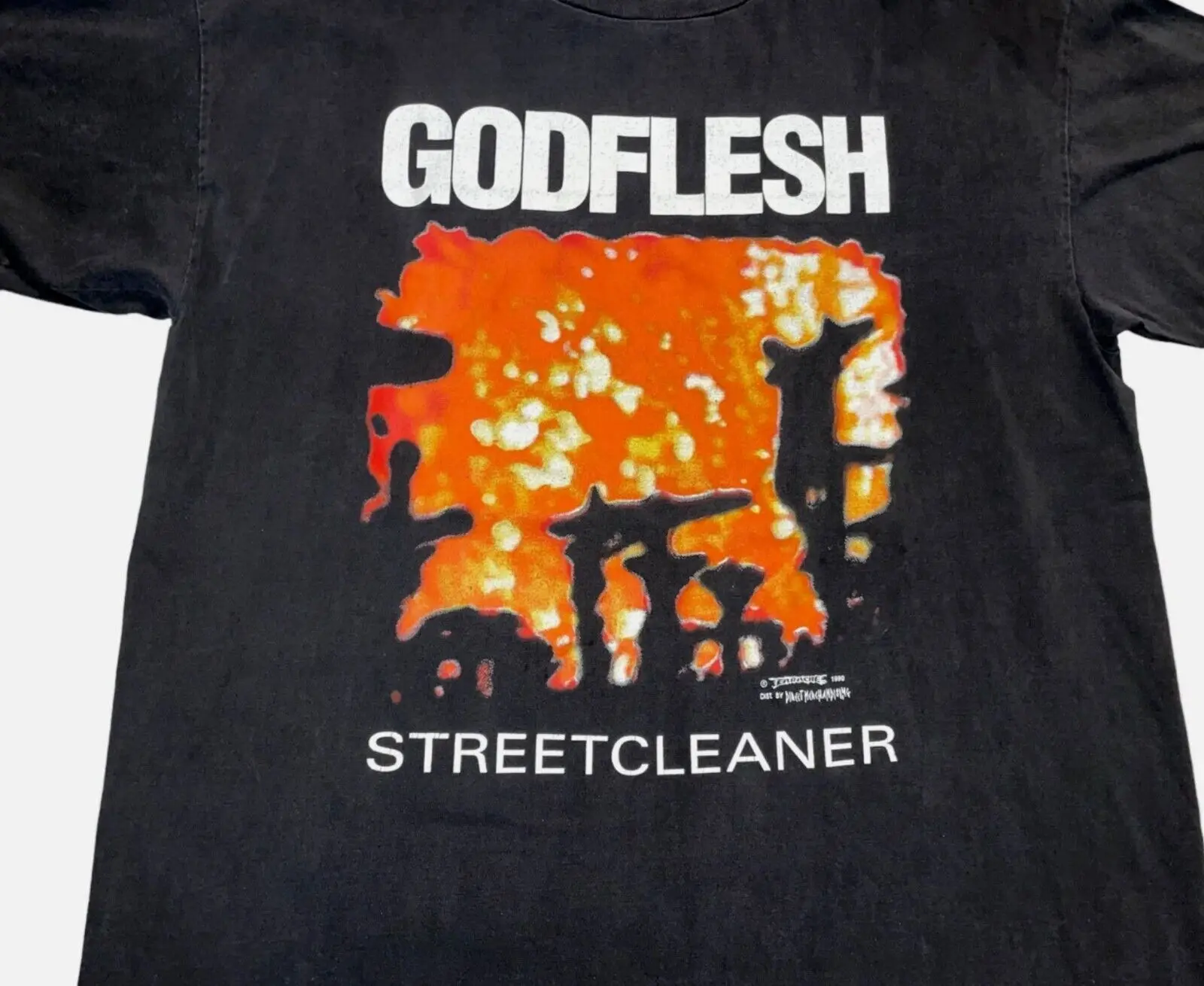 1990 Godflesh Streetcleaner Short Sleeve Black All Size Shirt