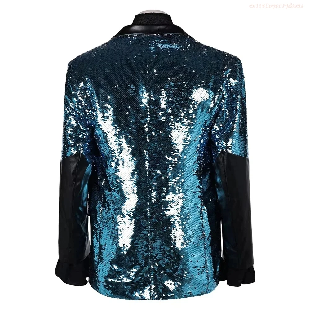 Punk The Ghosts Cosplay Coat Costume Adult Suit Band Ghost Top Hip Hop Rock Jacket Halloween Carnival Sequin Clothing