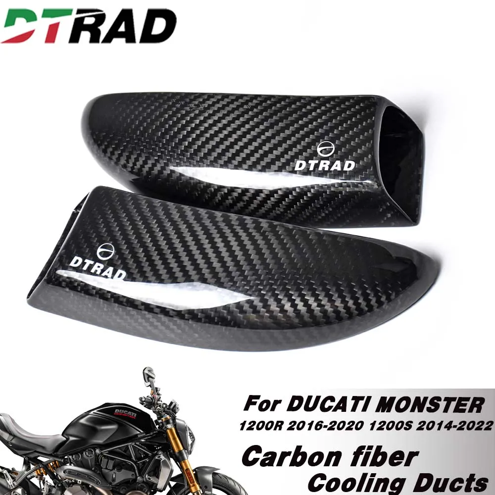 Motorcycle Air Ducts Caliper Brake Cooling Mounting Kit For DUCATI MONSTER 1200R/S 2016-2020 2014-2022  Carbon Fiber Accessories