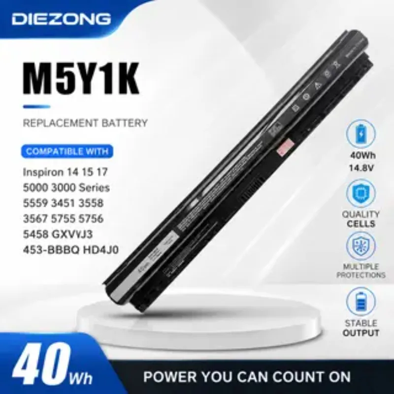 M5Y1K 40WH/2700mAh Battery for Dell Inspiron 14 15 17 5000 3000 Series 5559 3451 3558 3567 5755 5756 5458 GXVJ3 453-BBBQ HD4J0
