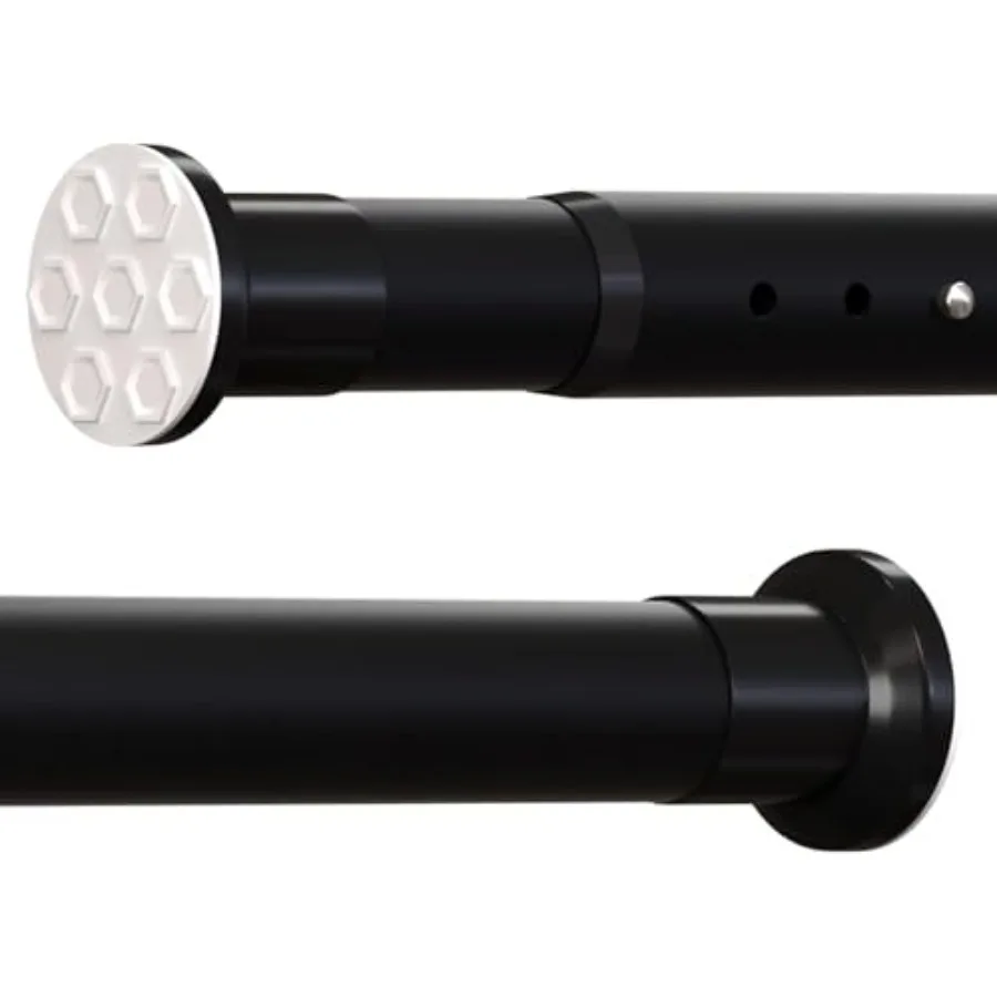 

Tension Shower Doorway Curin Rod/Adable 22.-4.7 hes No Drillinow Curin Rod for Beroom Indoor Decor/Matt Blk