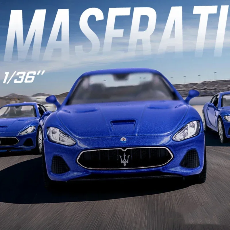 

Масштаб 1:36, модель автомобиля из сплава Maserati GT, литая под давлением машина, игрушки для мальчиков, подарок на день рождения, коллекция автомобилей