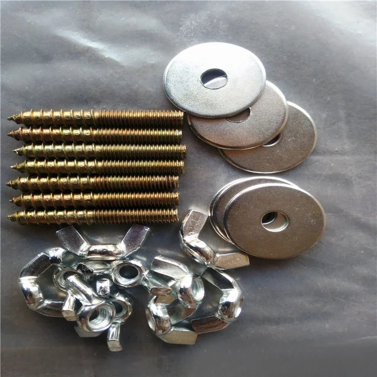 Nut Screw Mount Kits Bird Cage Perch Screws and Nuts Screw Nut with Gaskets for Parrot Toys Rack Claws Grinding Rod