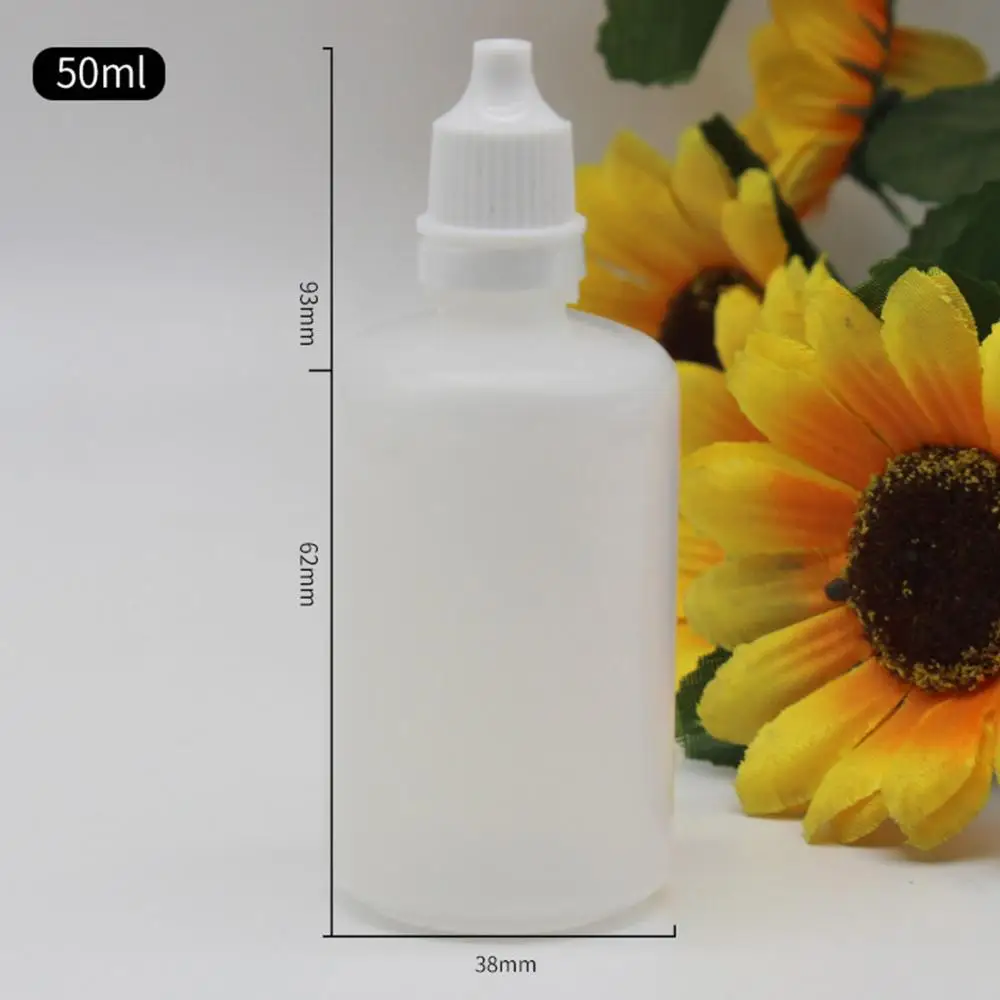 눈 액체 스포이드 리필 가능한 빈 플라스틱 스포이드 병, 5ml, 10ml, 15ml, 20ml, 30ml, 50ml, 100ml, 5 개