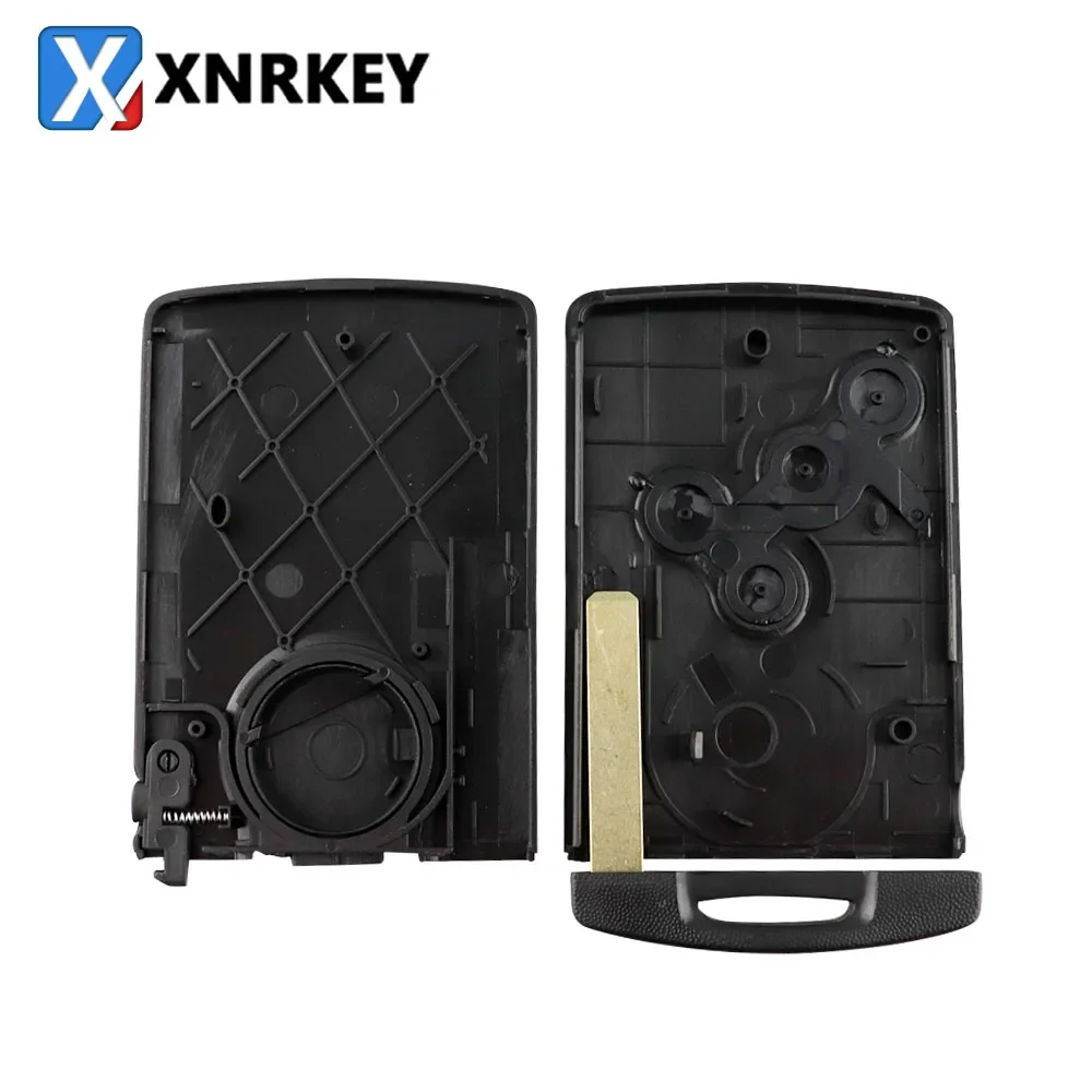 XNRKEY 4 Button Remote Card Key Shell for Renault Megane Koleos Clio Key Case Cover with VA2 Blade Without Logo