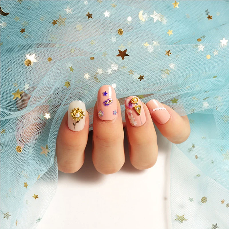 1Pc 네일 아트 거즈 촬영 사진 소품 네일 메쉬 매니큐어 사진 배경 레이스 메쉬 천 6 색