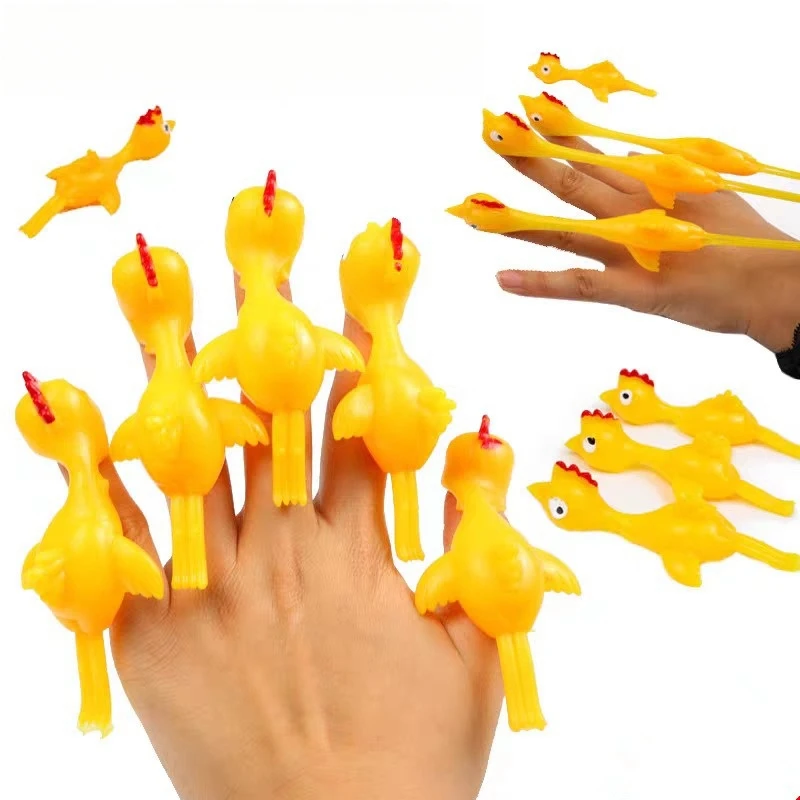 Finger Catapult Dinosaur Turkey Novel And Fun Prank Soft Rubber Toy Kindergarten Children\'s Game Toys Adult Decompression Toys