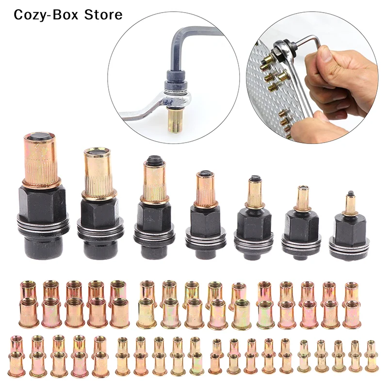 [ZY]11Pcs/set For Home Renovations And Auto Repair M3 M4 M5 M6 M8 M10 M12 Hand Manual Riveter Nut Adapter Tool[ZY]