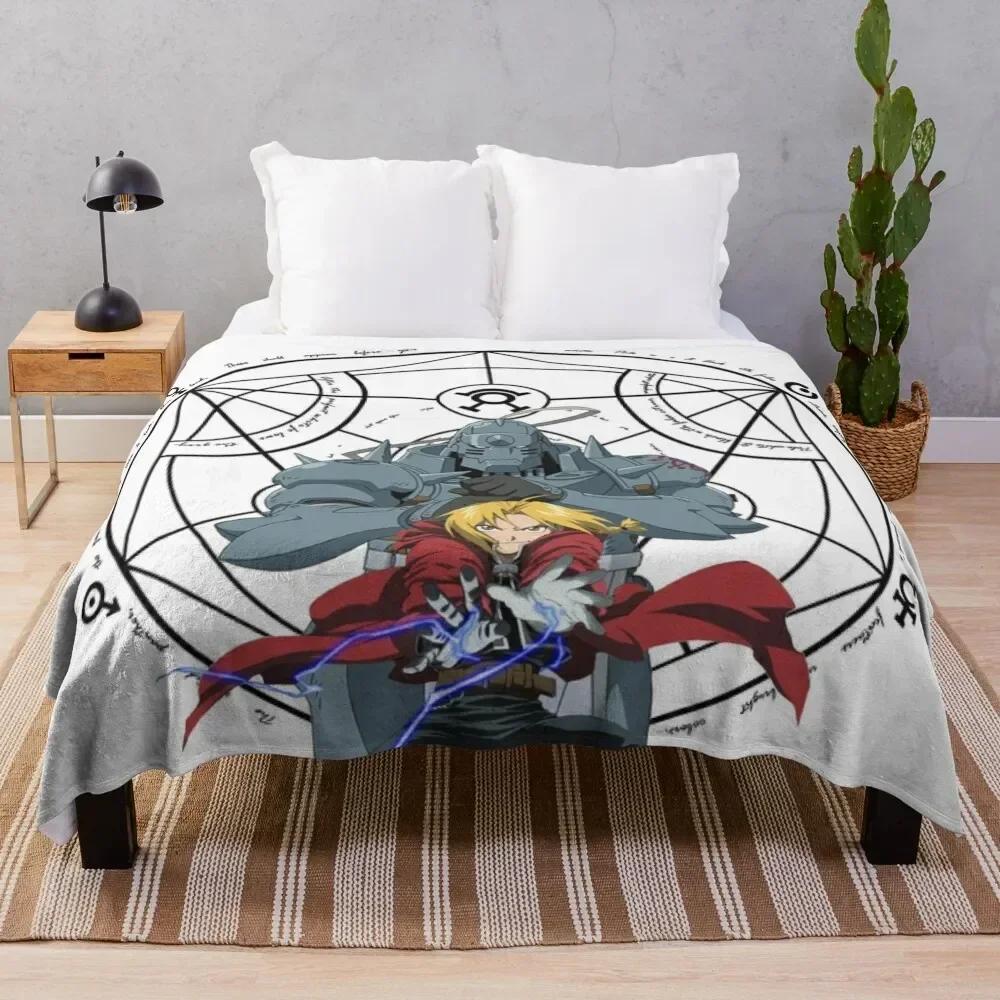 Full Metal Alchemist - Edward and Alphonse Throw Blanket Thins for babies Heavy Decorative Beds Blankets