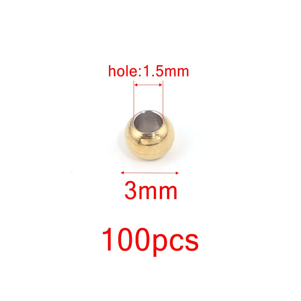 20–100 Stück, 3, 4, 5, 6, 8 mm, Edelstahl-Abstandsperlen, runde Kugel, lose Rocailles für DIY-Armbänder, Schmuckherstellung, Zubehör