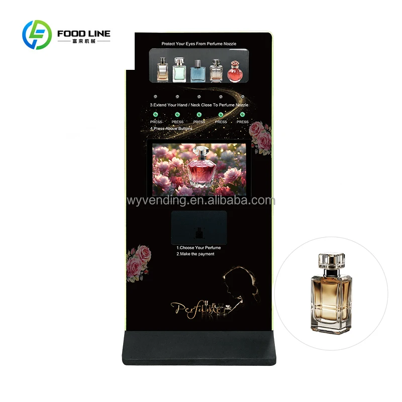 

Integrated Standing Design Smart Fragrance Spraying Vending Machine Automatic Cologne Perfume Spray Vending Machine Dispenser