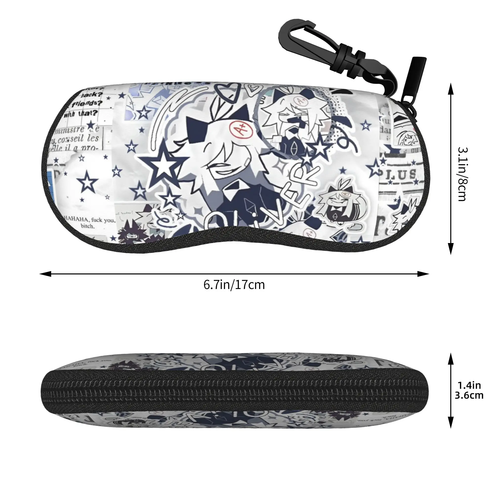 Miss Circle Anime Cartoon Glasses Case Men Women Portable Box Fundamental Paper Education Eyeglasses Storage Box Eyeglasses Box