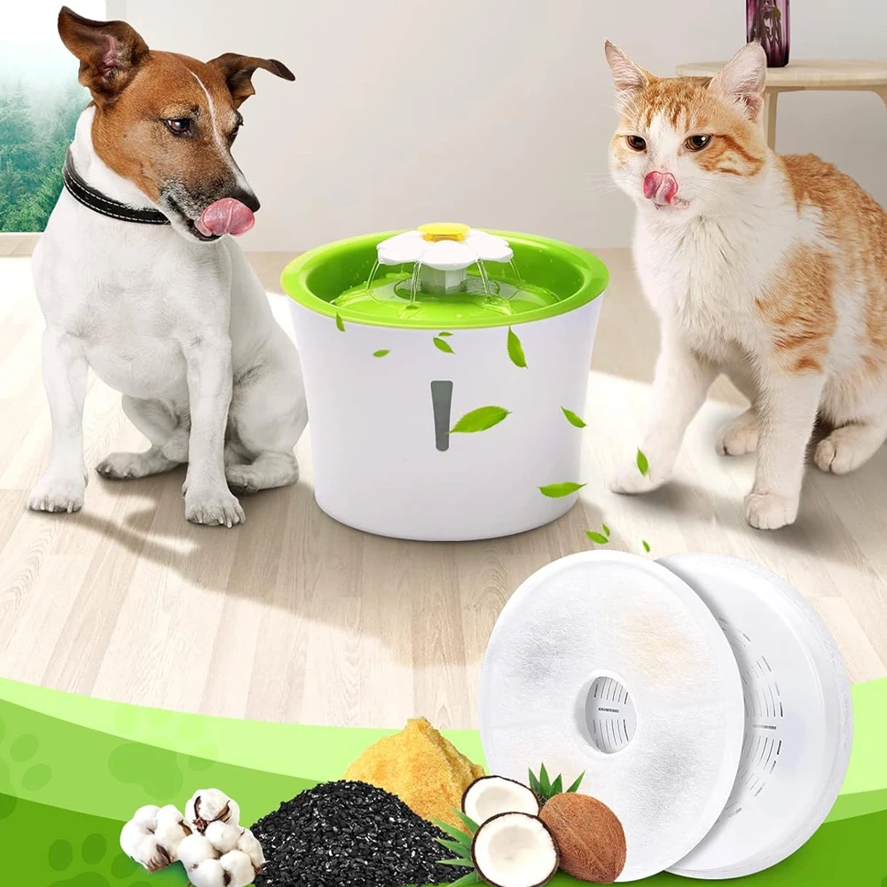 Pet Cat Dog Water Fountain Dispenser Filter Active Carbon Replacement Filter Element Suitable For Round Automatic Water Feeders