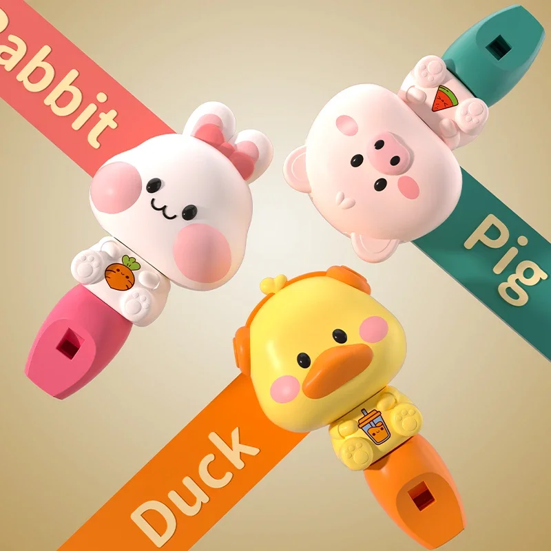 Children Whistle Musical Instruments Kids Educational Development Games Boy Girl Funny Toys Gifts Cartoon Yellow Duck Whistles