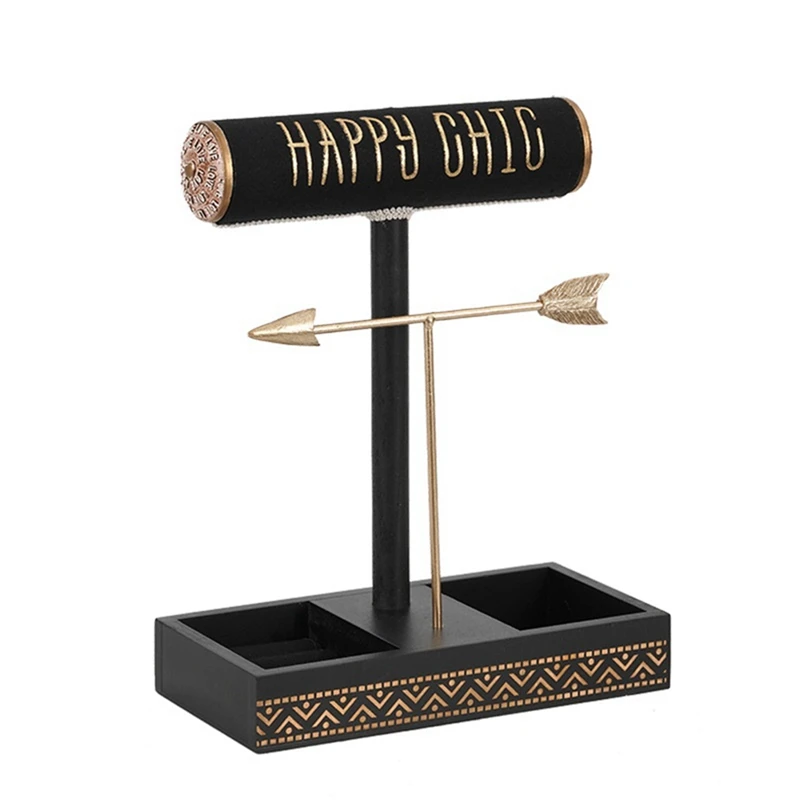 رف عرض المجوهرات الأوروبي العتيق ، رأس السهم القابل للإزالة ، منظم حلقات القرط ، سوار ورف الساعة #5