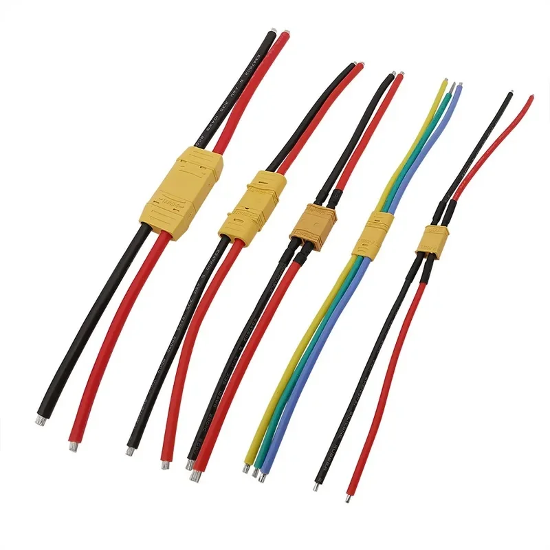 1Pair XT30U XTR30U XT60 XT60H XT90U Male Plug and Female Jack Connector RC Battery Cable Silicone Wire 100mm