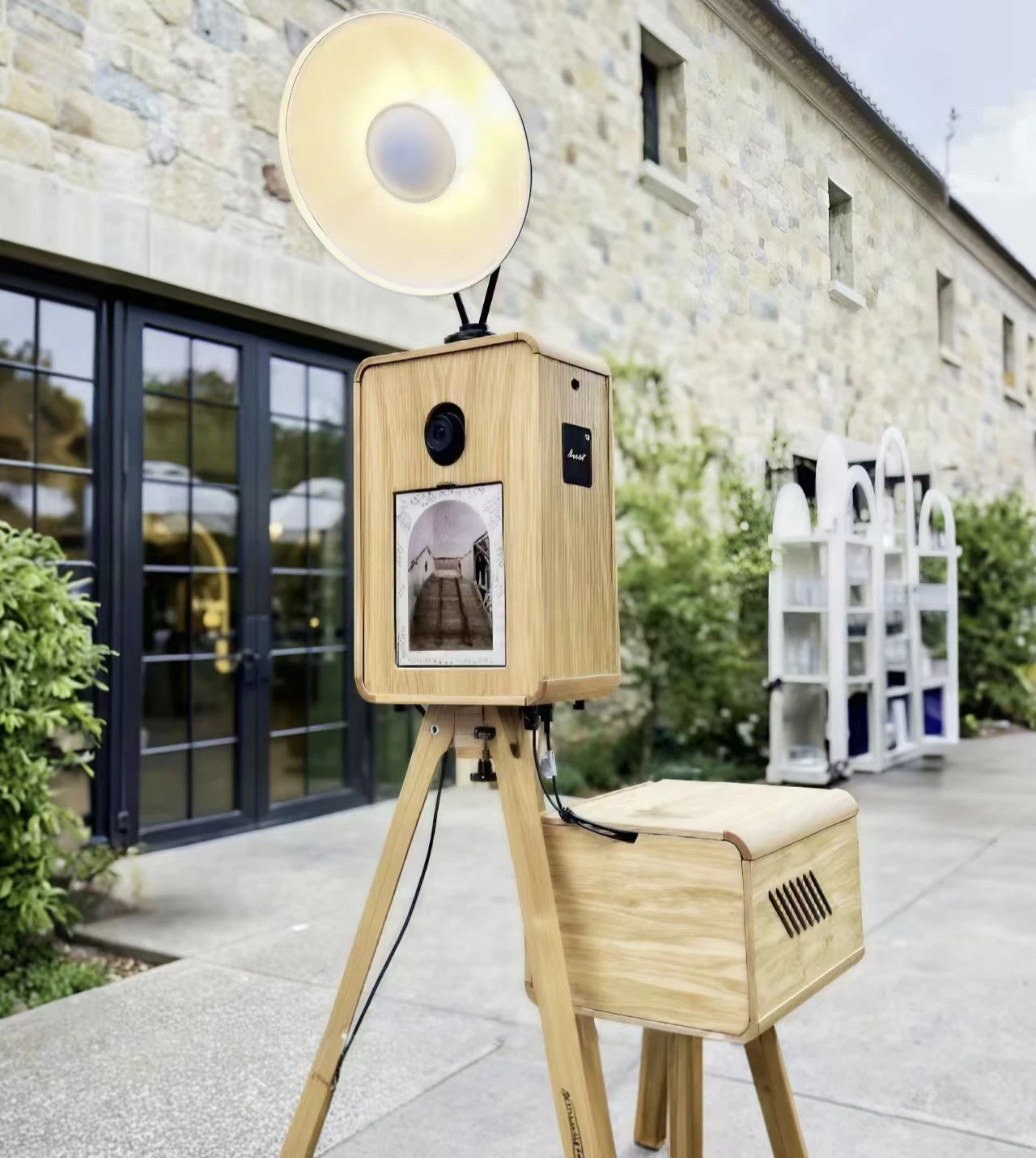 DSLR Wooden iPad Photo Booth for 12.9 10.9 iPad Photobooth for Parties & Events