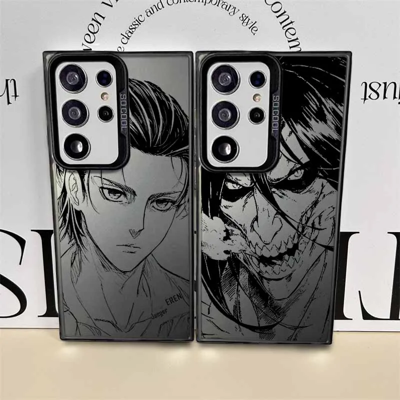 Attack on Titan Cute Cover For Samsung Galaxy S26 S25 Edge S24 S23 S22 S21 S20 FE Ultra Plus Colorful Phone Case