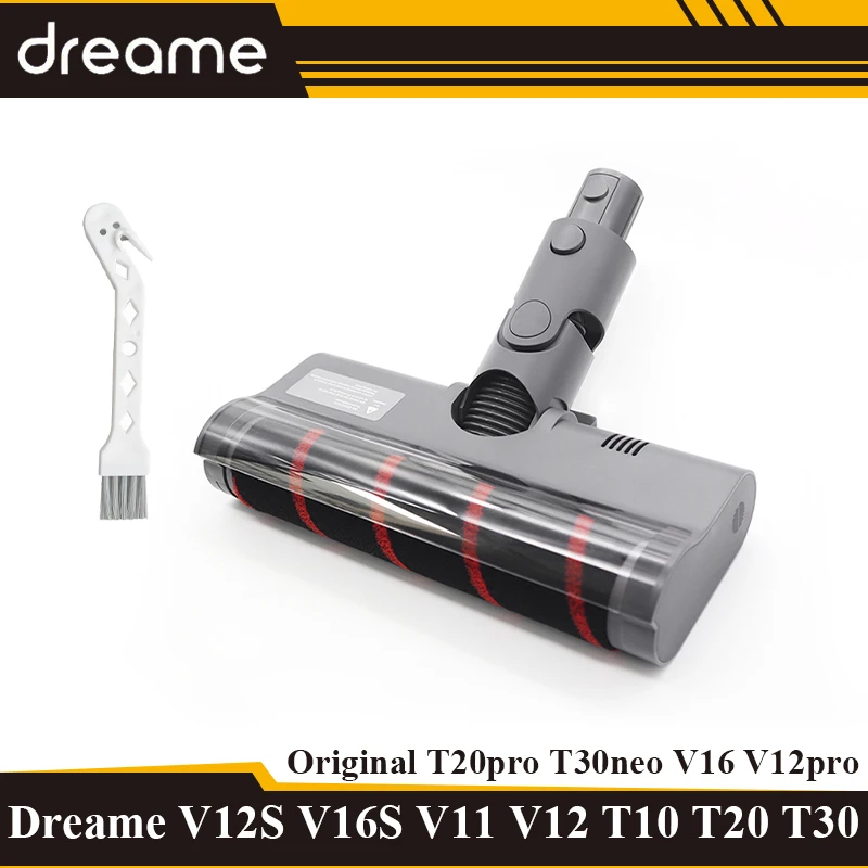 Tête de brosse de sol en velours doux, originale, Dreame V12S/V16S/V11/SE/V12/V13/T10/T20/T30/R10 PRO/V12S/T30NEO/V12pro