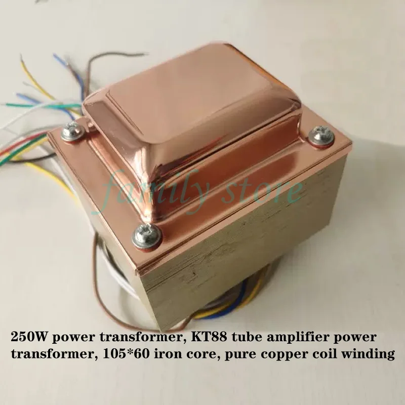 250W power transformer,for EL34/KT88/FU50 vacuum tube amplifier DIY or repair, pure copper coil winding