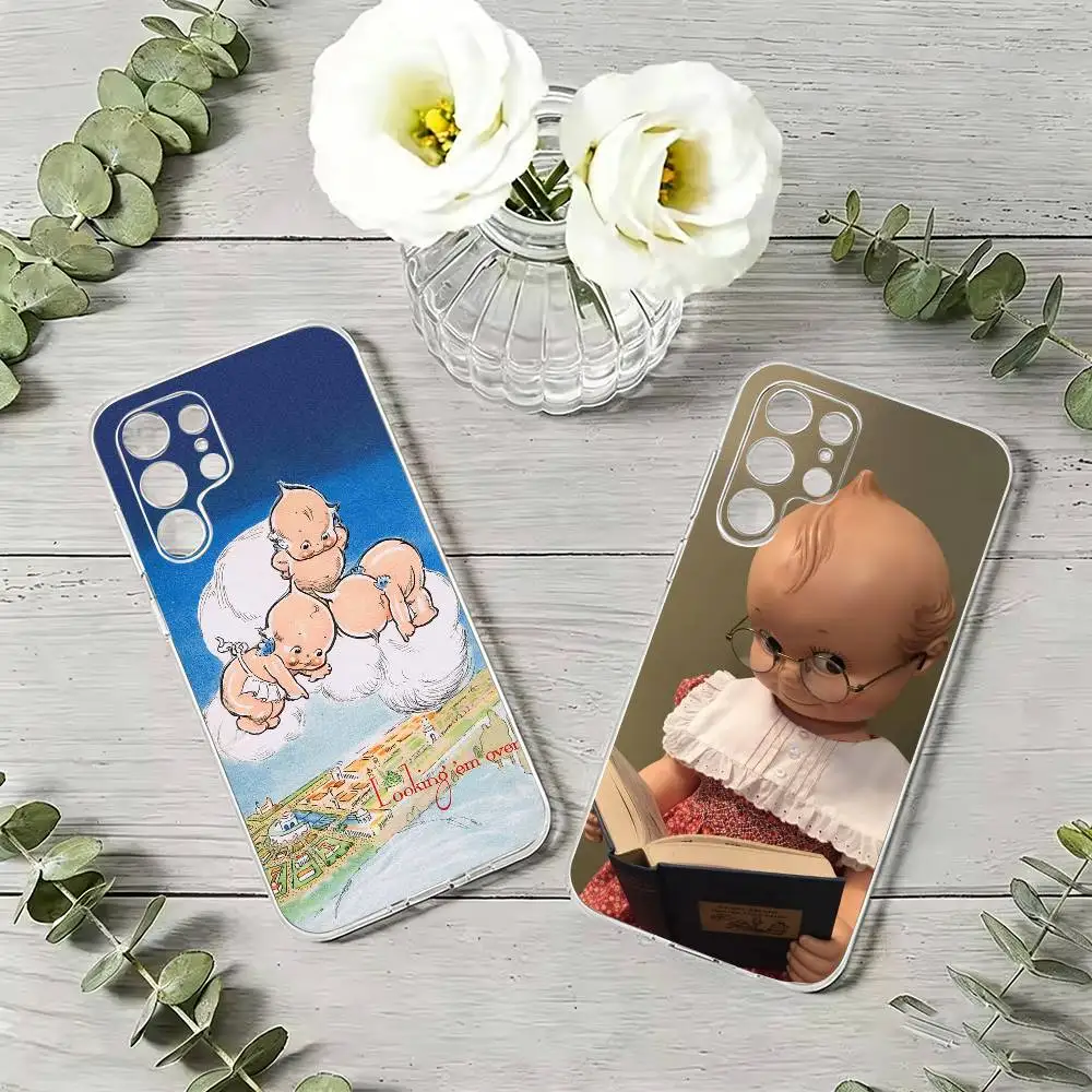 Kewpie Cute Angel baby  Phone Case For Samsung S23,S22,S21,S20,S30,Transparent Silicone Phone Cover